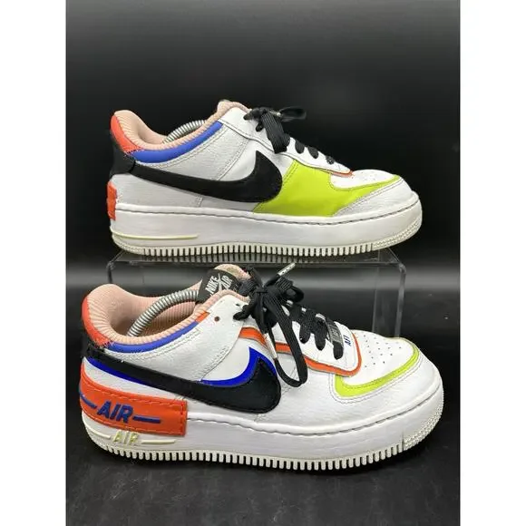 Nike Air Force 1 Shadow White Multi Womens Size 7 DV2186-100 - Picture 1 of 7